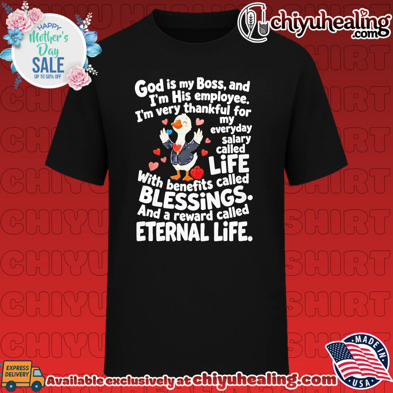 God Is My Boss Christian Faith shirt & hoodie