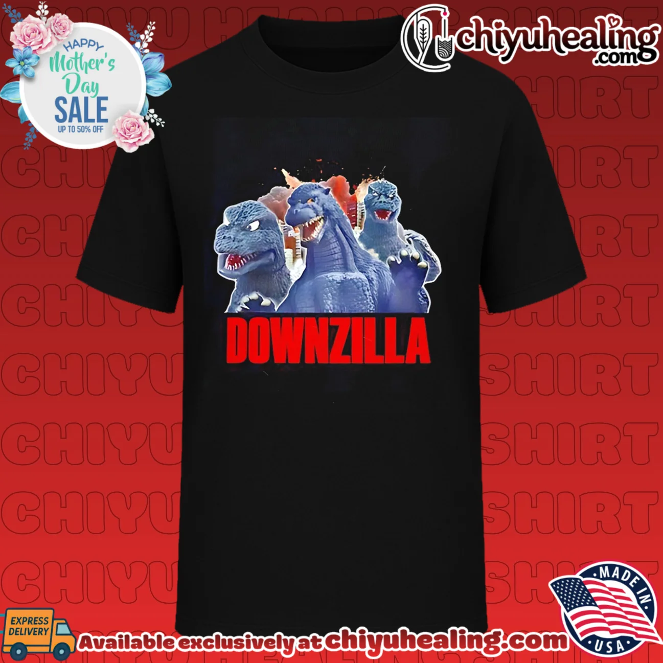 Godzilla downzilla down graphic shirt