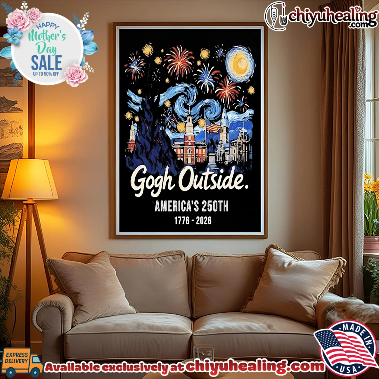 Gogh Outside America's 250th 1776-2026 shirt & hoodie Gogh Outside America's 250th 1776-2026