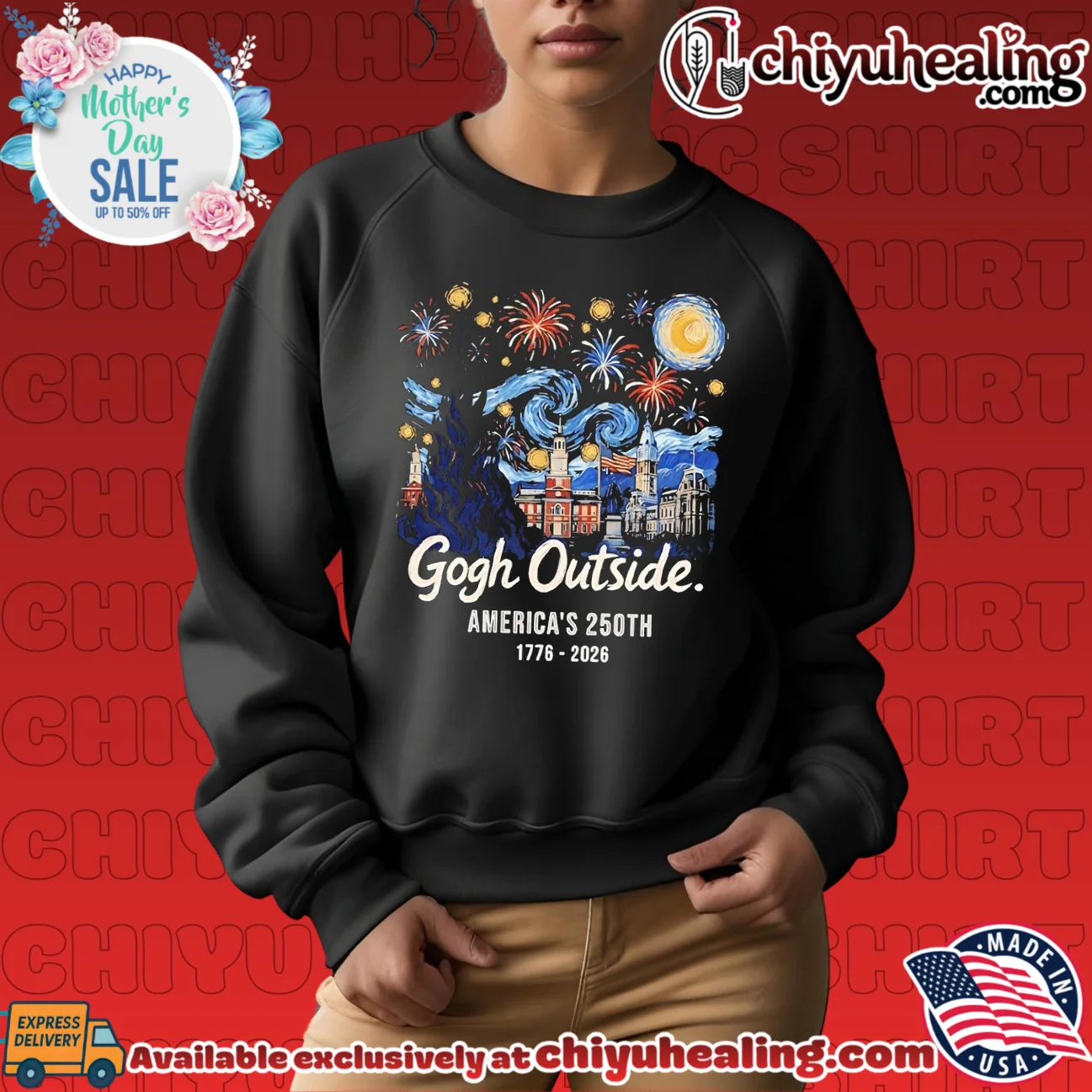 Gogh Outside America's 250th 1776-2026 shirt & hoodie Gogh Outside America's 250th 1776-2026