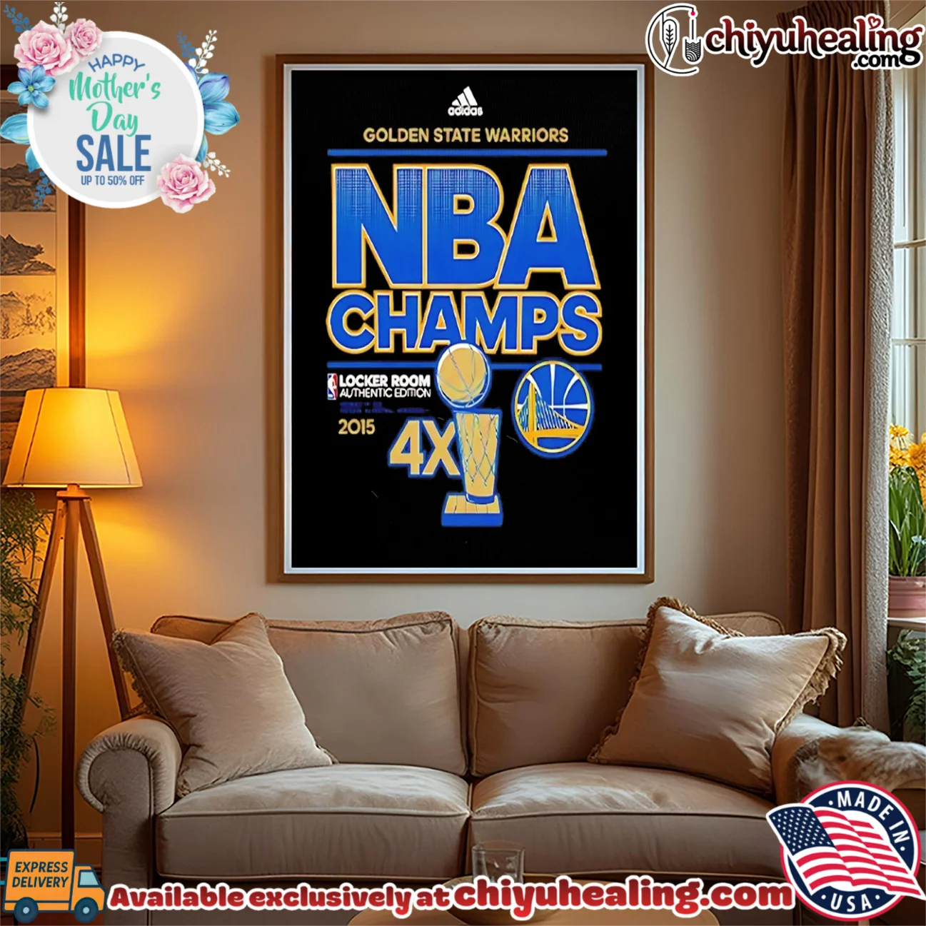 Golden State Warriors NBA Champs 2015 4X classic shirt & hoodie - Everyday Fit Golden State Warriors NBA Champs 2015 4X