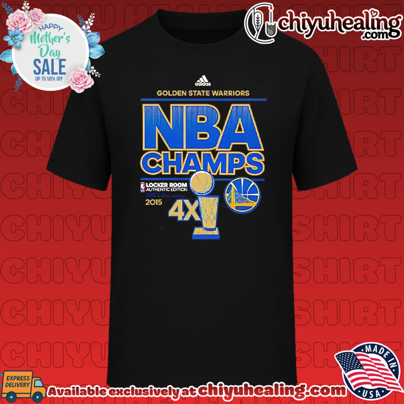 Golden State Warriors NBA Champs 2015 4X