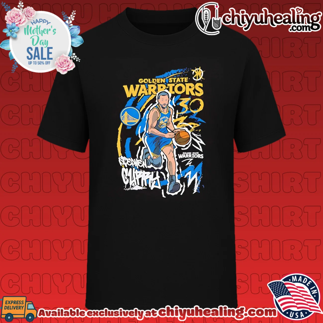 Golden State Warriors Stephen Curry comic style