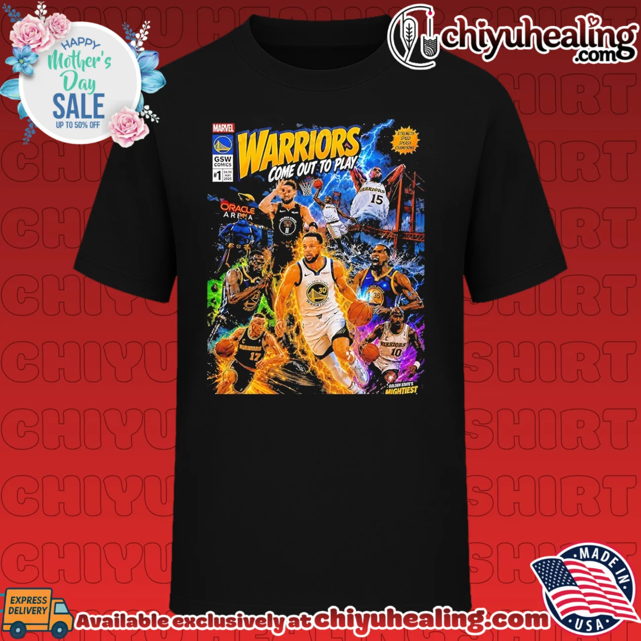 Golden State Warriors Warriors come out to play comic book cover style