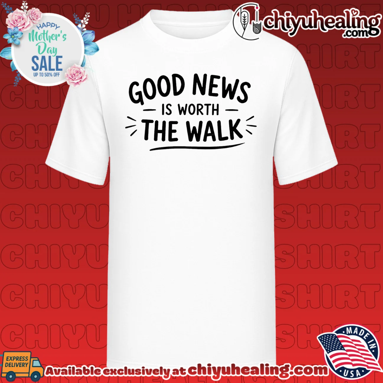 Good news is worth the walk vintage