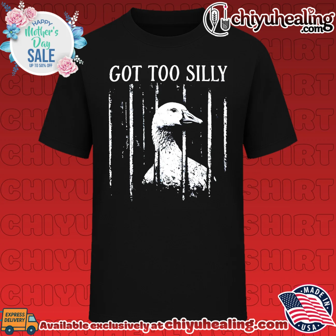 Got too silly duck in cell illustrated