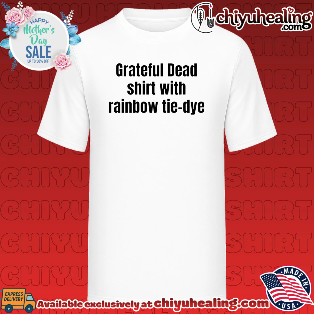 Grateful Dead Rainbow Tie-Dye Jerry Garcia