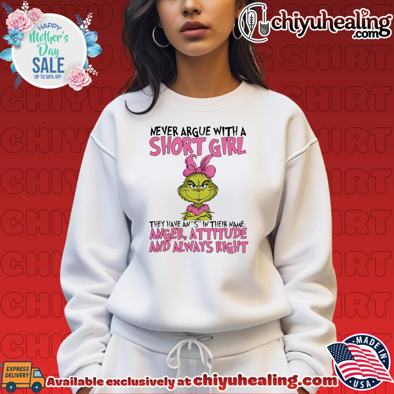 Grinch Never argue with a short girl they have anger attitude and are always right shirt & hoodie Grinch Never argue with a short girl they have anger attitude and are always right
