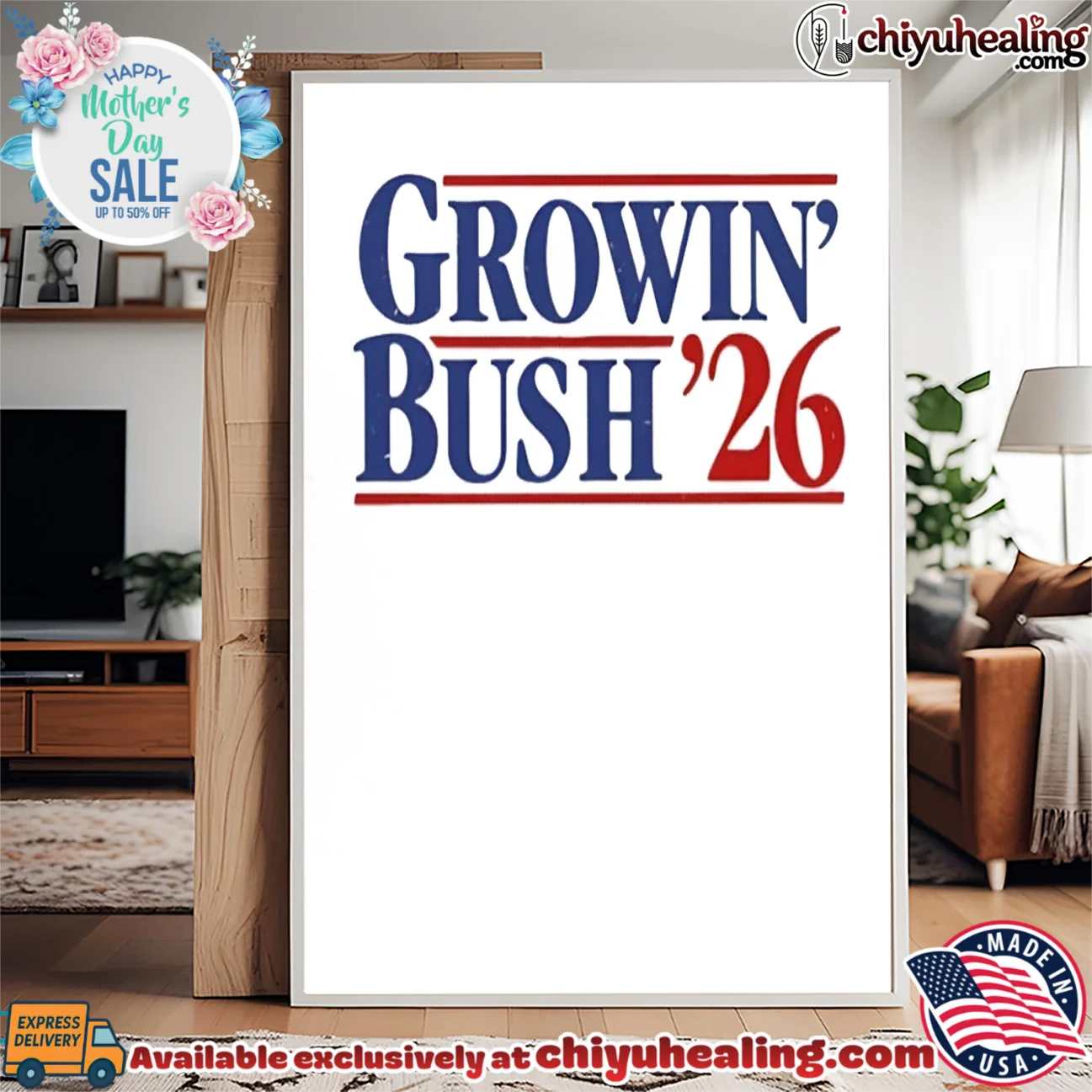 Growin' Bush '26 2026 Election Political Campaign shirt & hoodie Growin' Bush '26 2026 Election Political Campaign