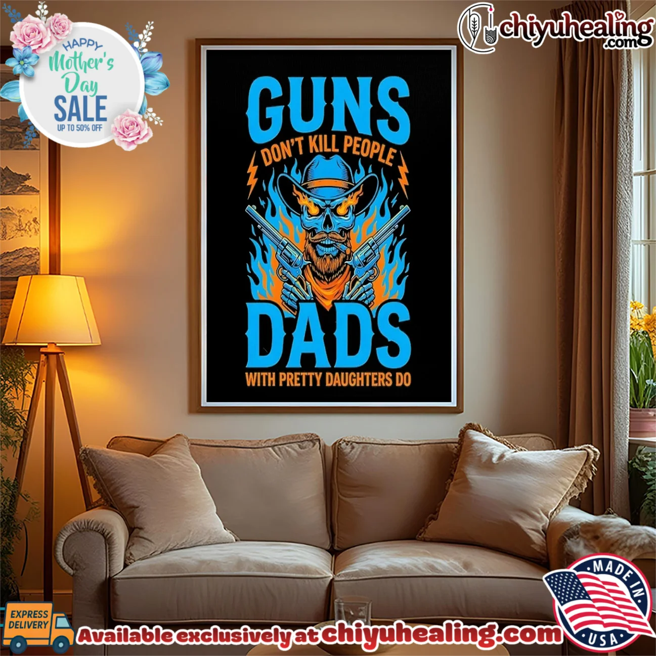 Guns don't kill people dads with pretty daughters do bespoke shirt & hoodie - Premium Streetwear Guns don't kill people dads with pretty daughters do