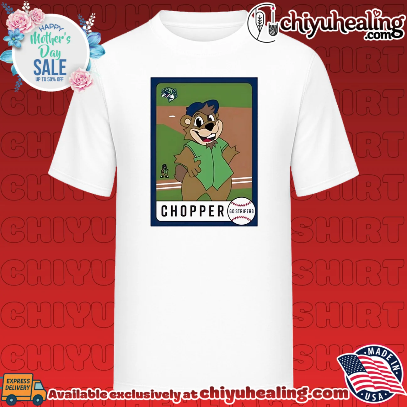 Gwinnett Stripers Chopper Baseball Card shirt & hoodie