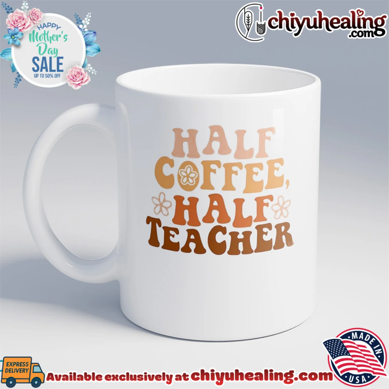 Half Coffee Half Teacher shirt & hoodie Half Coffee Half Teacher shirt & hoodie