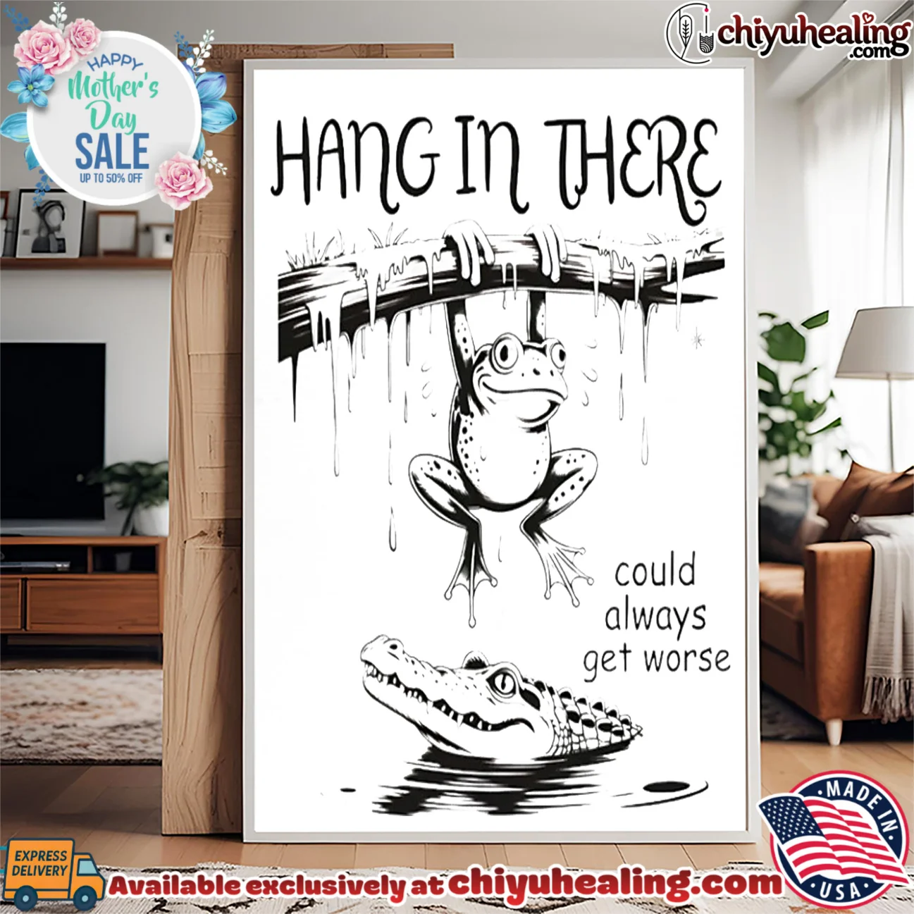 Hang in There Could Always Get Worse Frog and Alligator shirt & hoodie Hang in There Could Always Get Worse Frog and Alligator