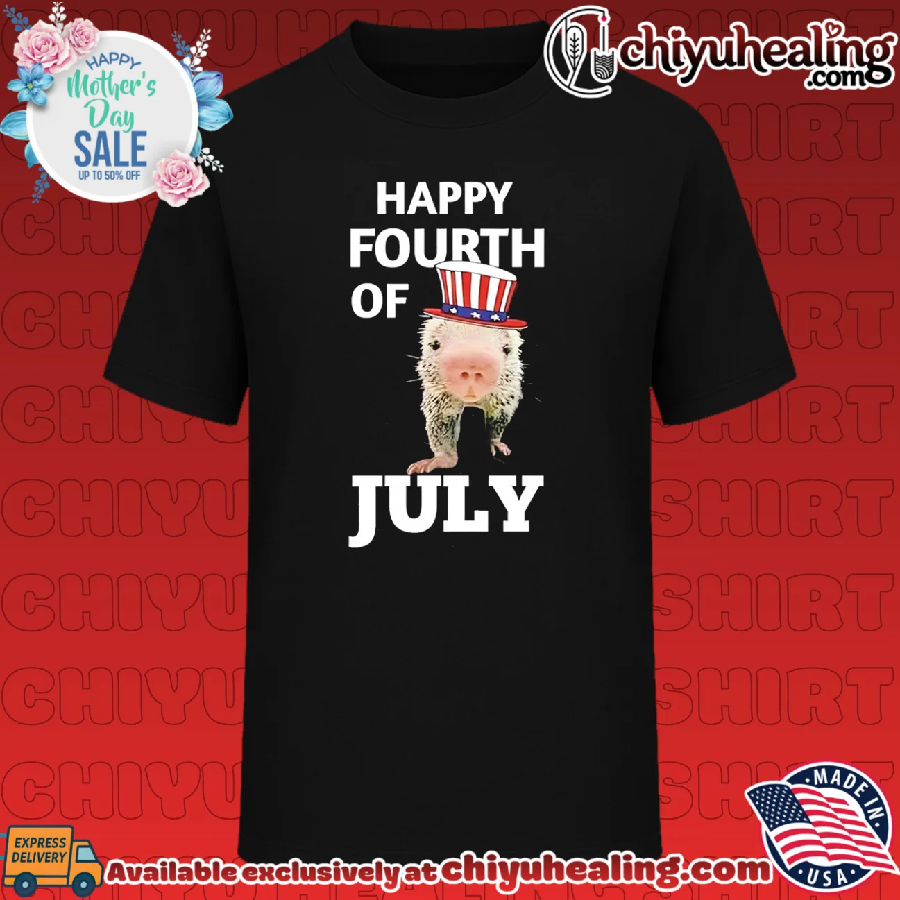 Happy fourth of July porcupine Rico shirt & hoodie