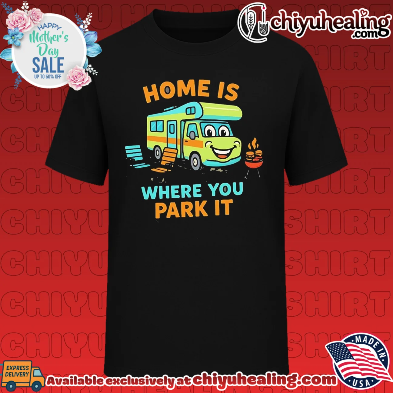 Home is where you park it cartoon car shirt & hoodie