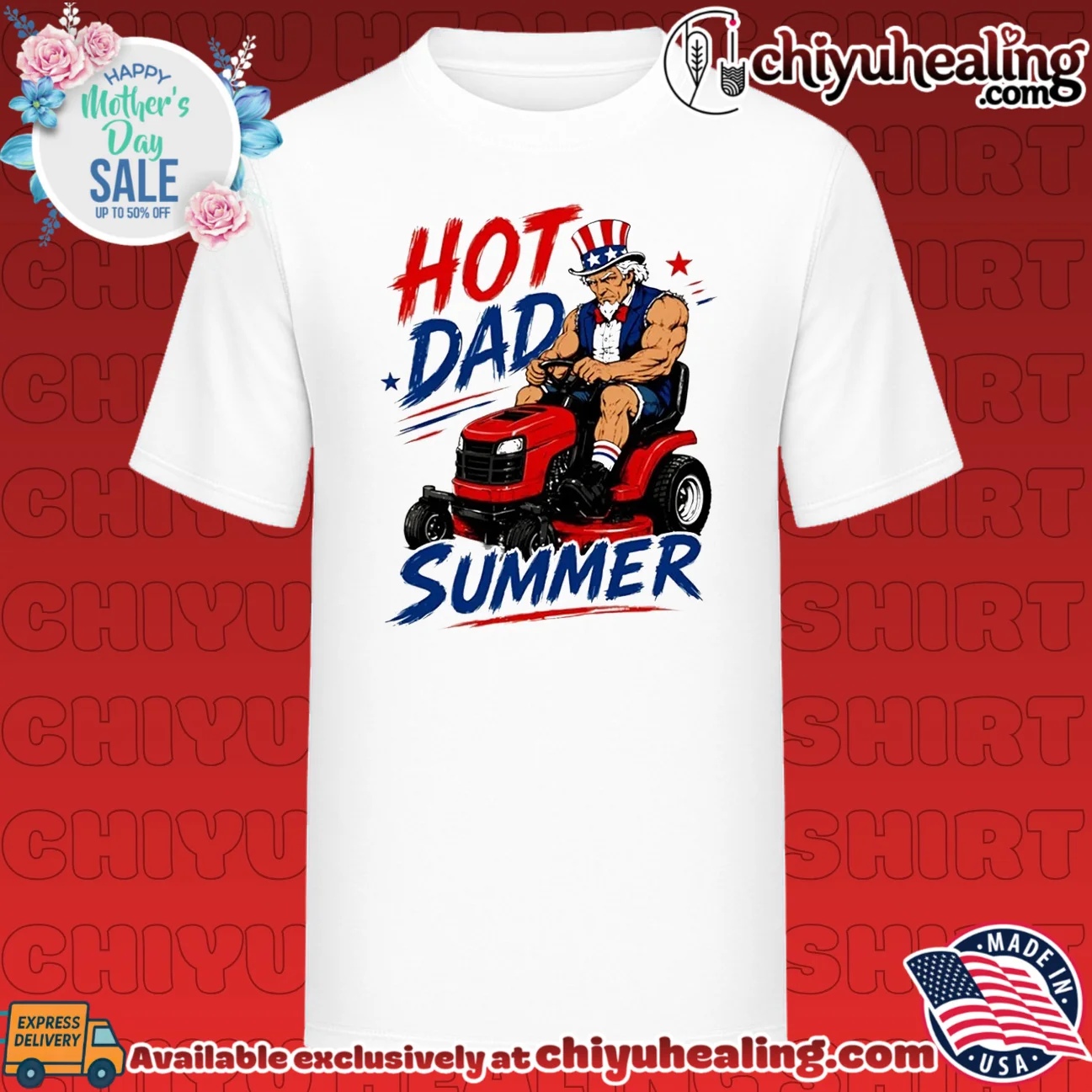 Hot Dad Summer Uncle Sam Patriotic shirt