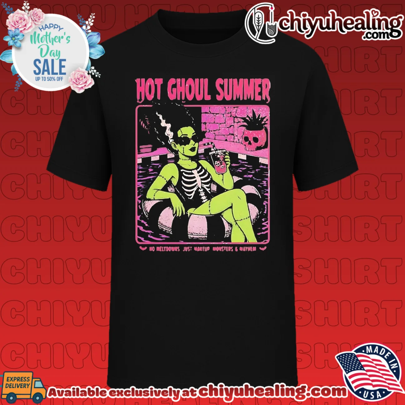 Hot Ghoul Summer Summerween Goth Bride of Frankenstein shirt & hoodie