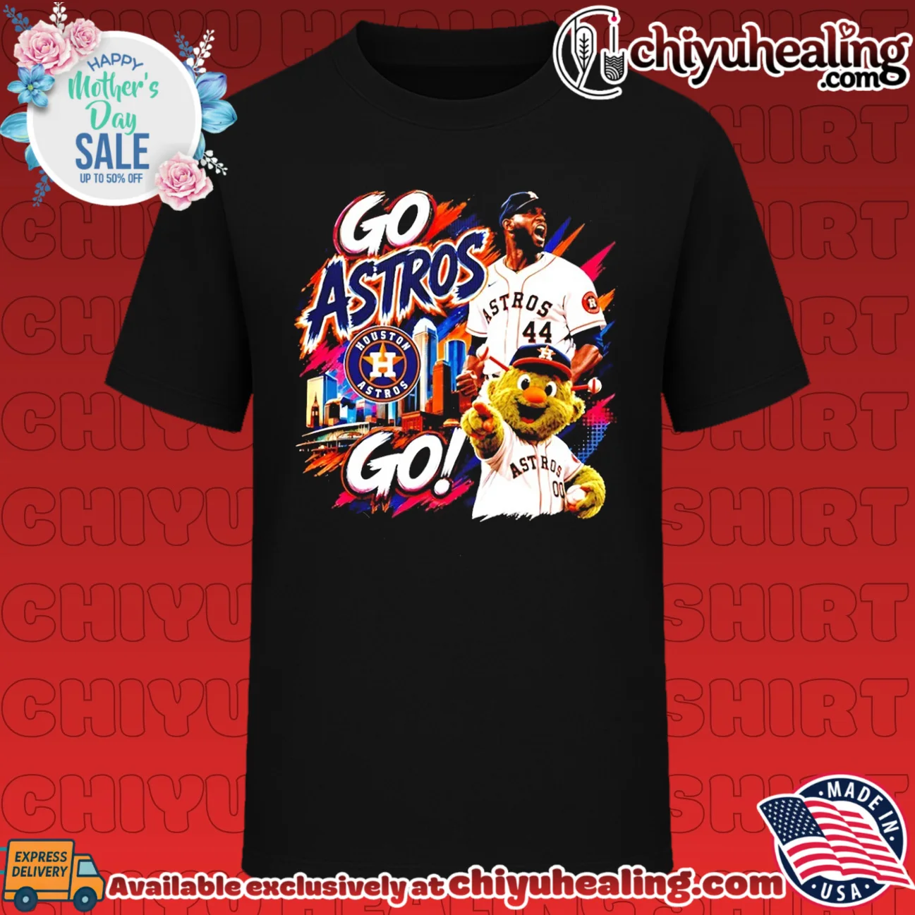 Houston Astros Go Astros mascot graphic