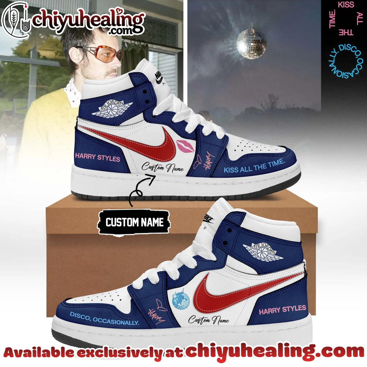 HStyles Kiss All The Time Disco Occasionally Custom Air Force 1 & Jordan 1 Shoes [Batch 27]