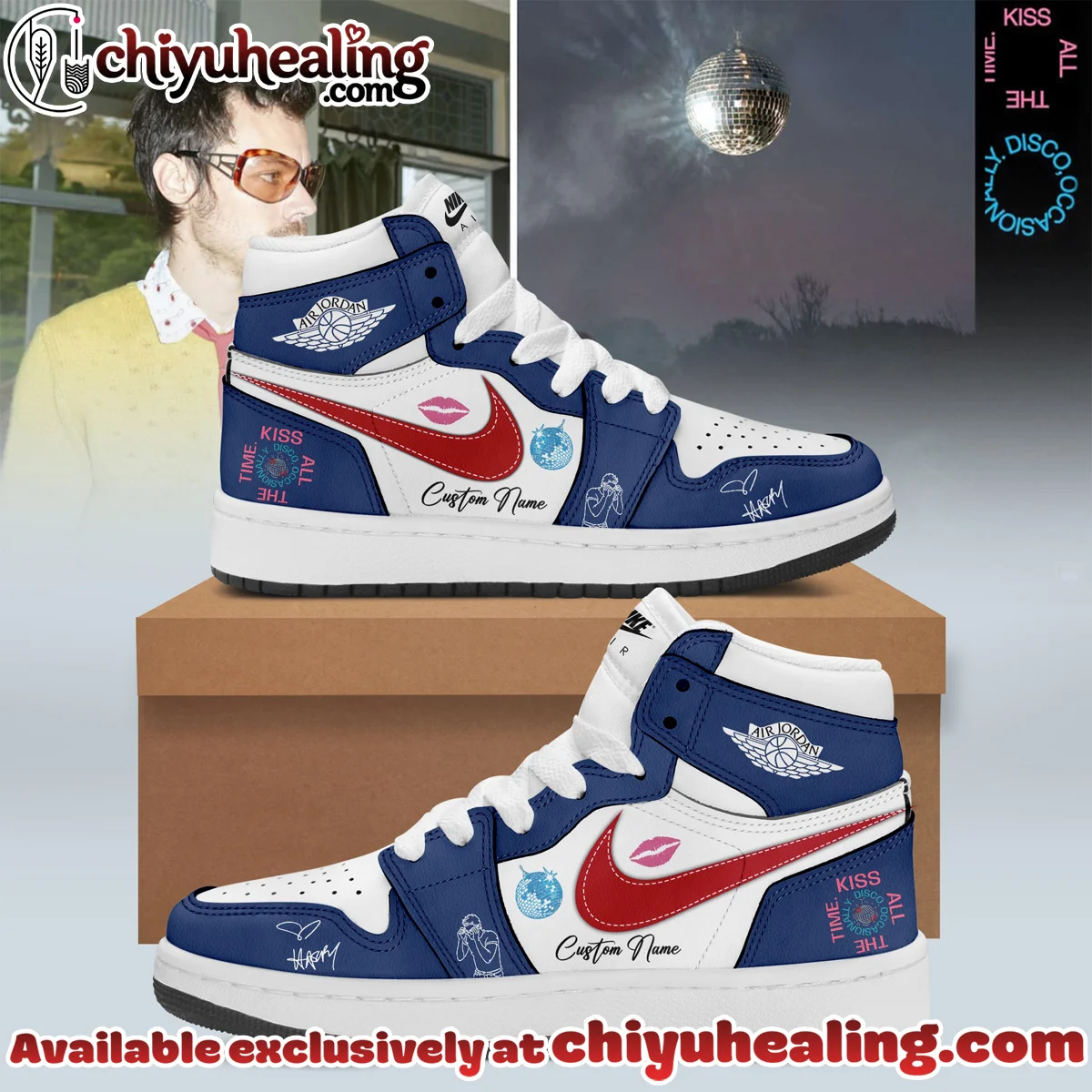 HStyles Kiss All The Time Disco Occasionally Custom Air Force 1 & Jordan 1 Shoes (Design 17)