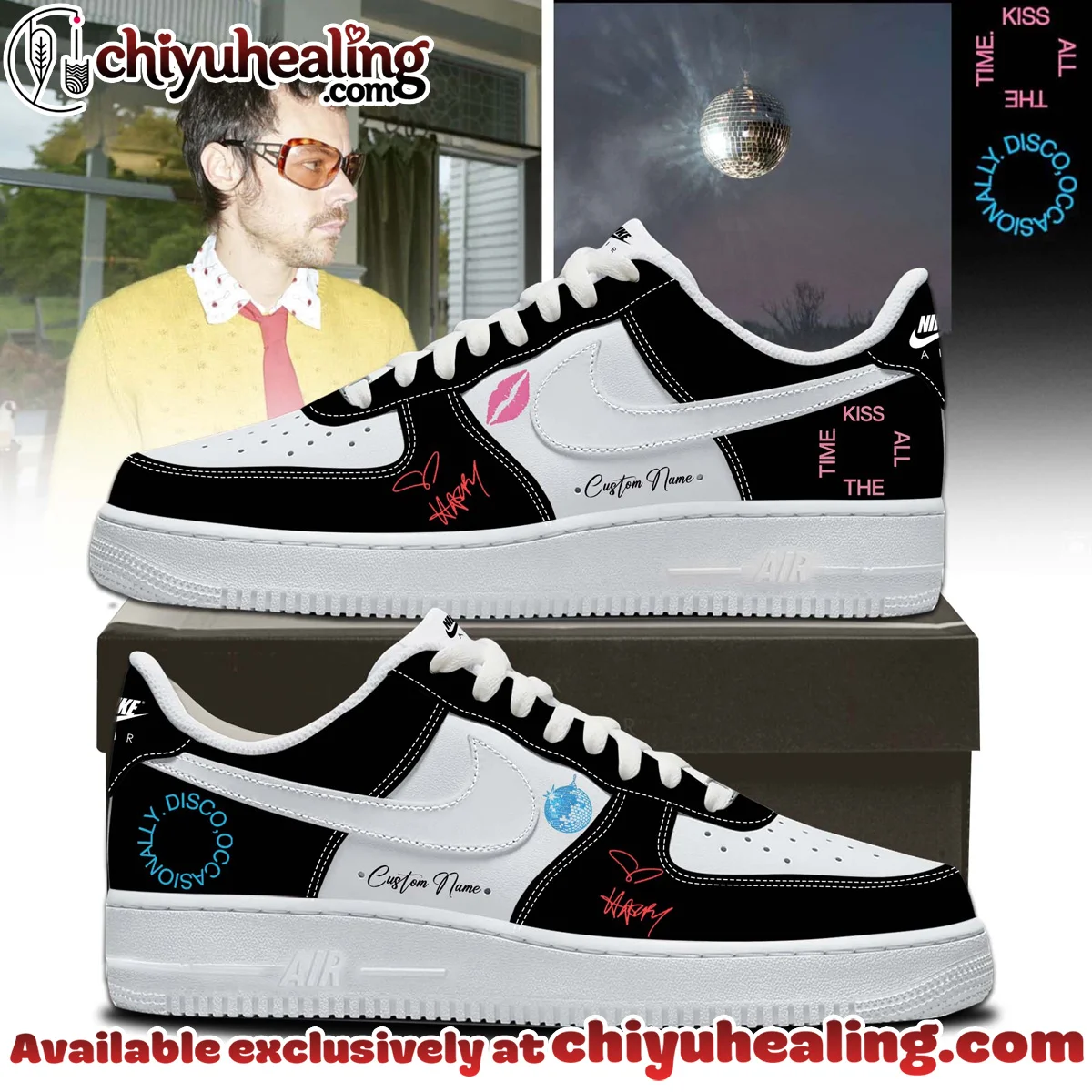 HStyles Kiss All The Time Disco Occasionally Custom Air Force 1 & Jordan 1 Shoes (Design 36)