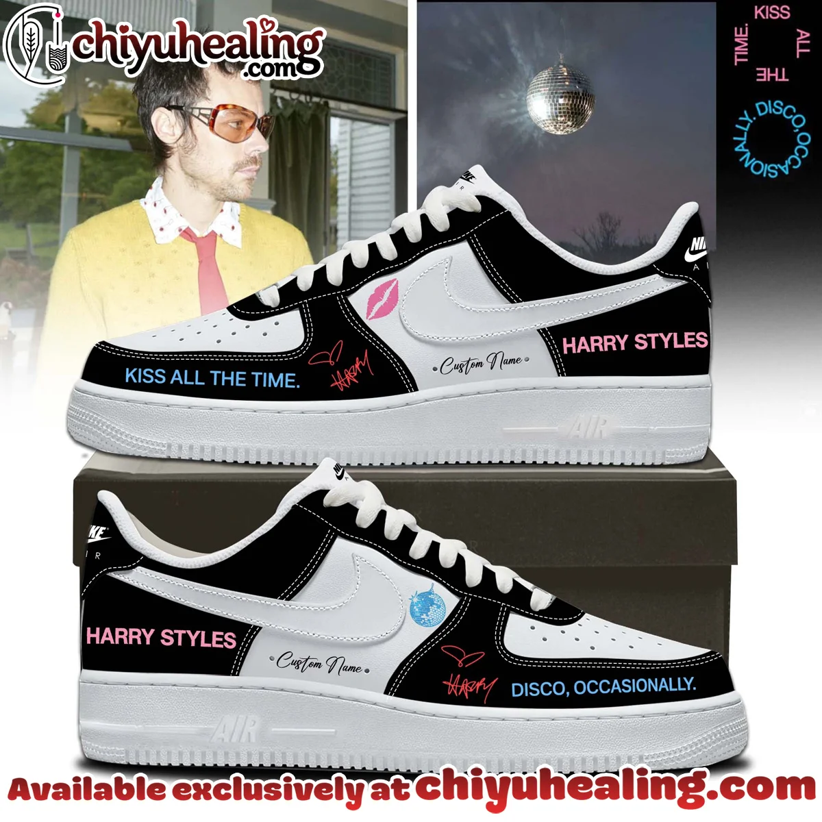 HStyles Kiss All The Time Disco Occasionally Custom Air Force 1 & Jordan 1 Shoes [Drop 31]
