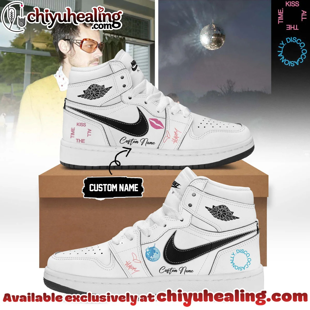 HStyles Kiss All The Time Disco Occasionally Custom Air Force 1 & Jordan 1 Shoes [Drop 37]