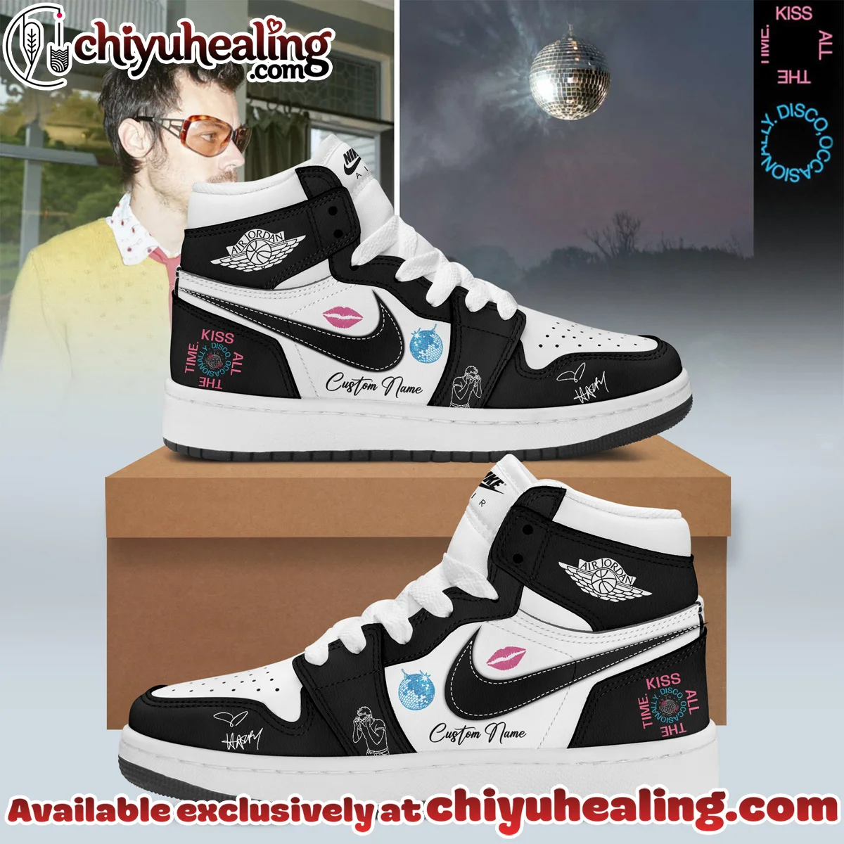 HStyles Kiss All The Time Disco Occasionally Custom Air Force 1 & Jordan 1 Shoes (Release 11)