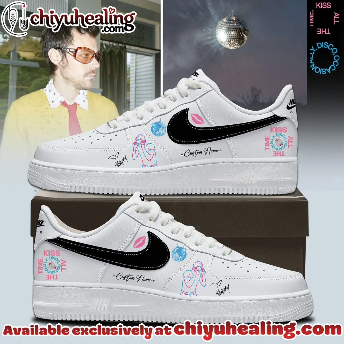 HStyles Kiss All The Time Disco Occasionally Custom Air Force 1 & Jordan 1 Shoes (Release 12)