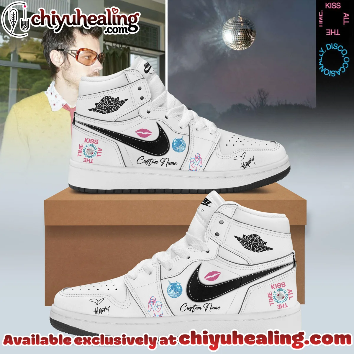 HStyles Kiss All The Time Disco Occasionally Custom Air Force 1 & Jordan 1 Shoes (Release 13)