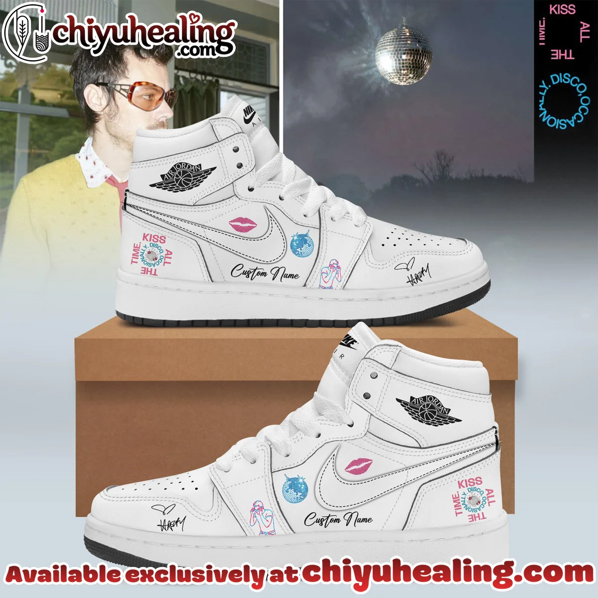 HStyles Kiss All The Time Disco Occasionally Custom Air Force 1 & Jordan 1 Shoes (Release 14)