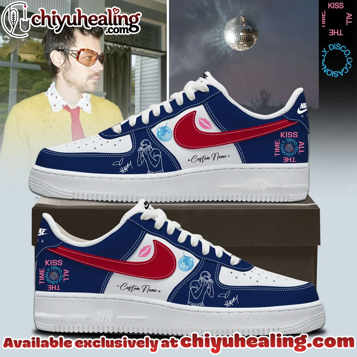 HStyles Kiss All The Time Disco Occasionally Custom Air Force 1 & Jordan 1 Shoes (Release 16)