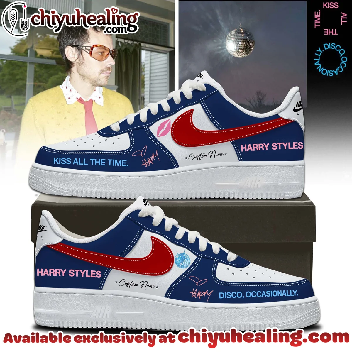 HStyles Kiss All The Time Disco Occasionally Custom Air Force 1 & Jordan 1 Shoes (Release 28)