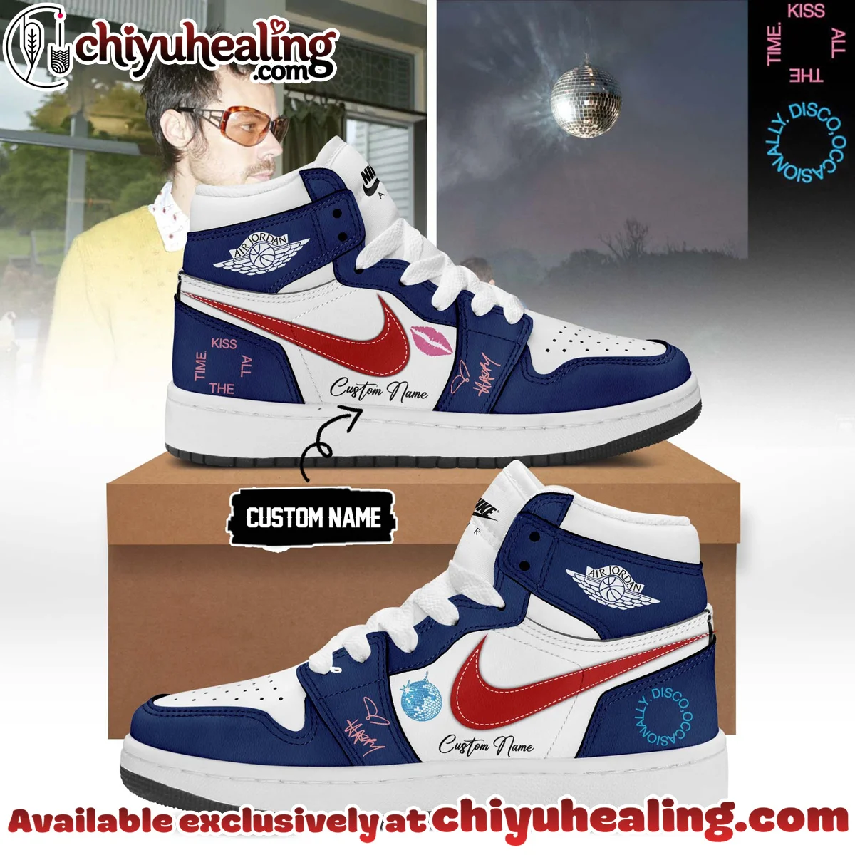 HStyles Kiss All The Time Disco Occasionally Custom Air Force 1 & Jordan 1 Shoes (Release 39)
