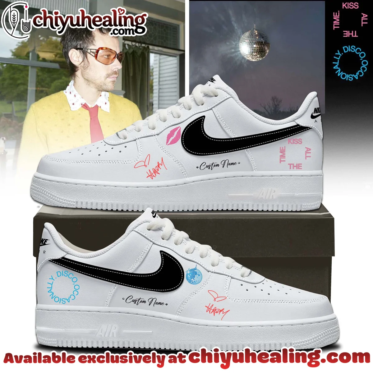 HStyles Kiss All The Time Disco Occasionally Custom Air Force 1 & Jordan 1 Shoes - Series 35
