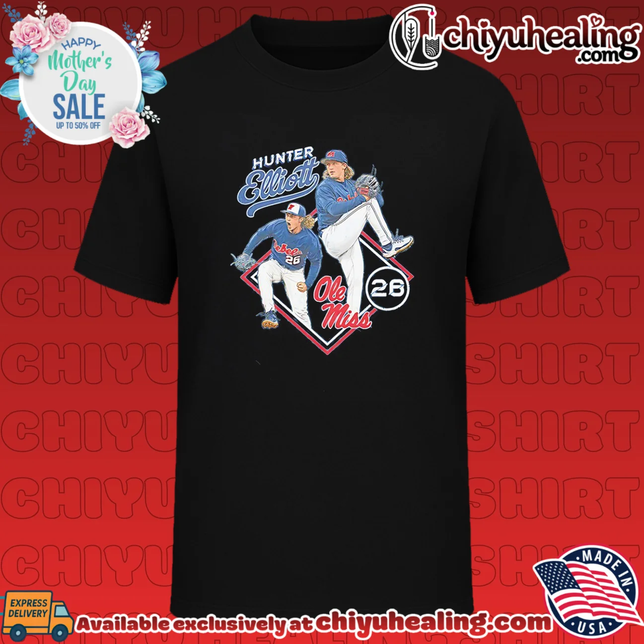 Hunter Elliott Ole Miss number 26 player baseball illustrated