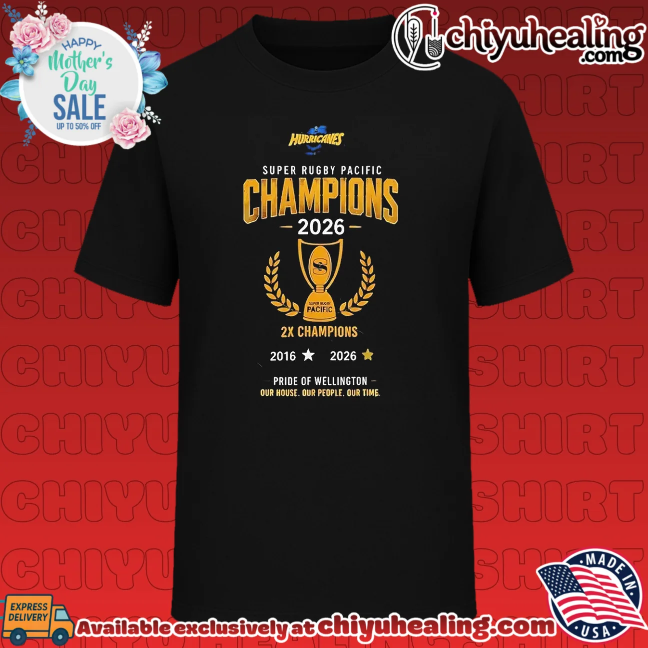 Hurricanes Rugby Super Rugby Pacific Champions 2026 Pride of Wellington shirt & hoodie