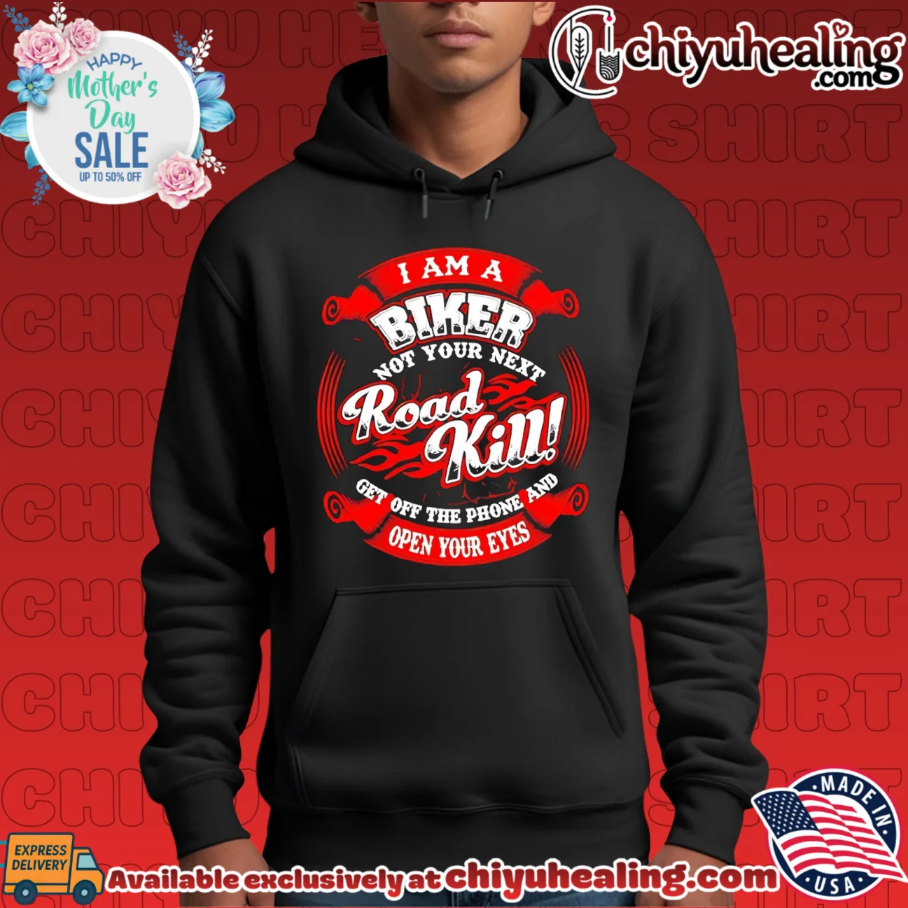 I am a biker not your next road kill get off the phone and open your eyes ultimate shirt & hoodie - Ultimate Tribute Merch I am a biker not your next road kill get off the phone and open your eyes ultimate shirt & hoodie - Ultimate Tribute Merch