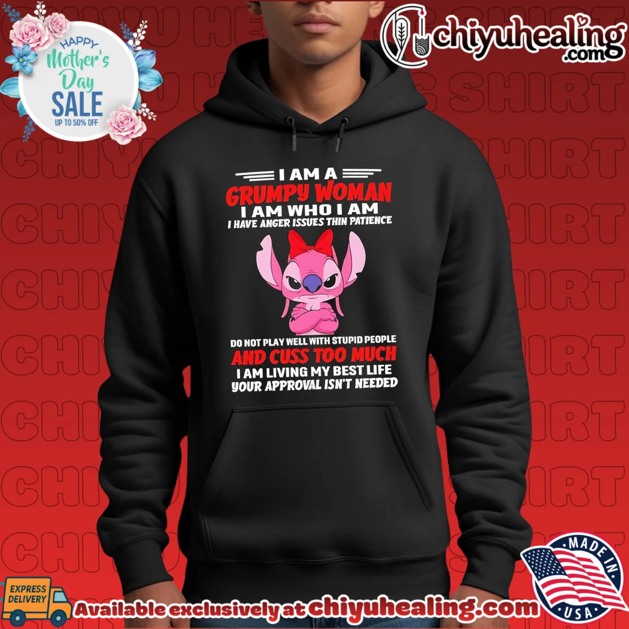 I am a grumpy woman i am who i am i have anger issues Stitch shirt & hoodie I am a grumpy woman i am who i am i have anger issues Stitch shirt & hoodie
