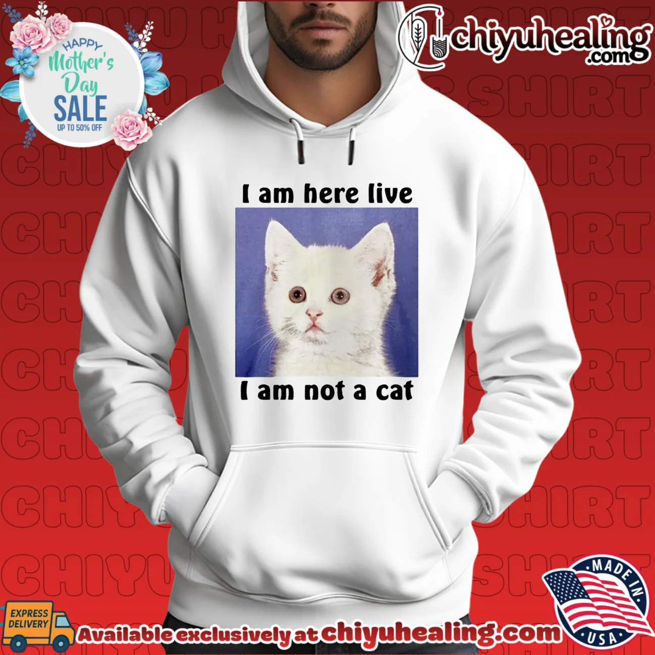 I am here live I Am Not A Cat custom shirt & hoodie | Gift Idea 2026 I am here live I Am Not A Cat custom shirt & hoodie | Gift Idea 2026