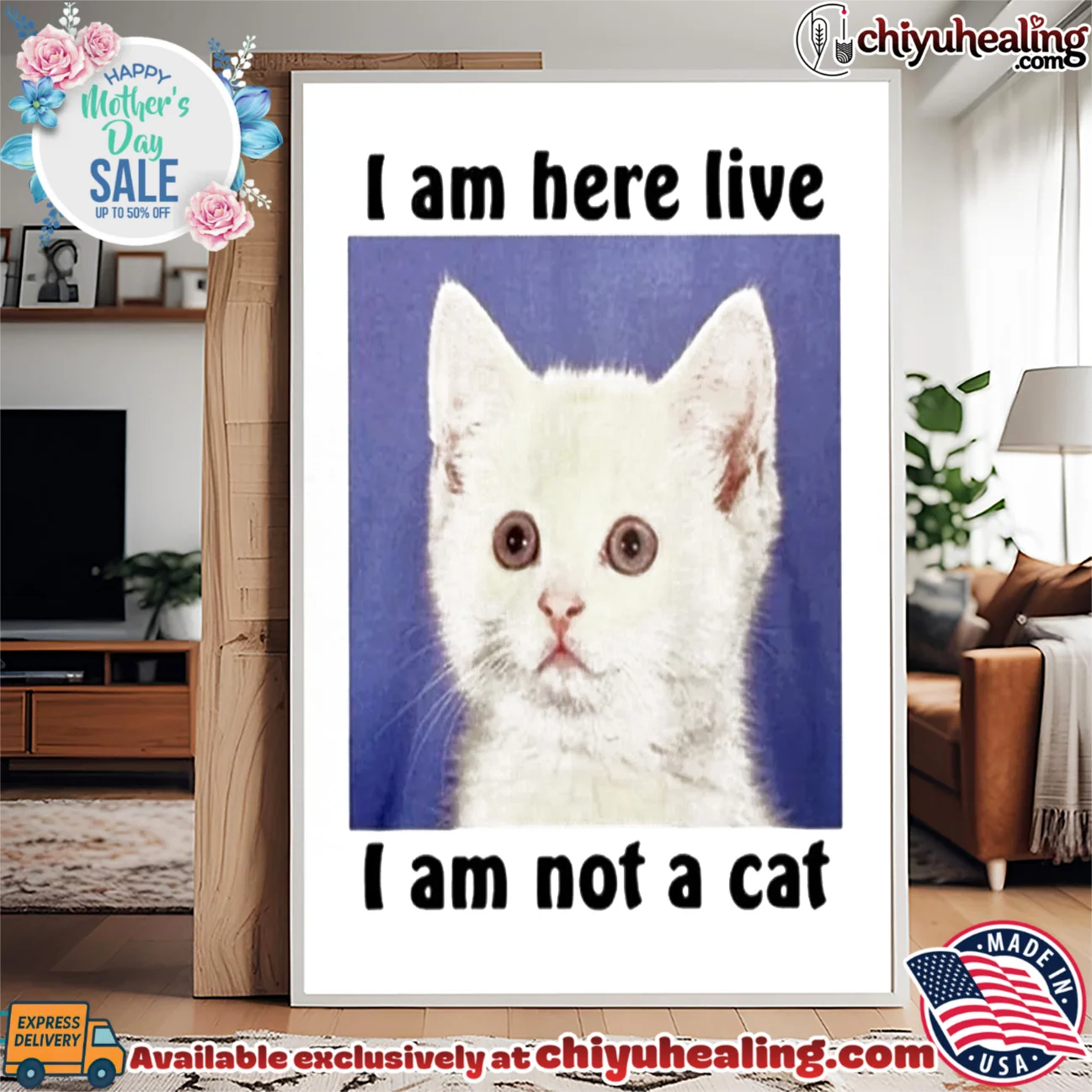 I am here live I Am Not A Cat custom shirt & hoodie | Gift Idea 2026 I am here live I Am Not A Cat