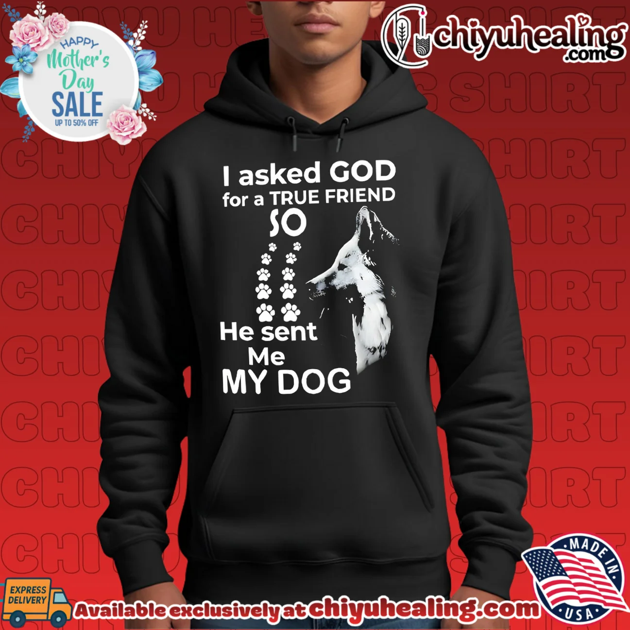 I asked God for a true friend so he sent me my dog shirt & hoodie I asked God for a true friend so he sent me my dog shirt & hoodie