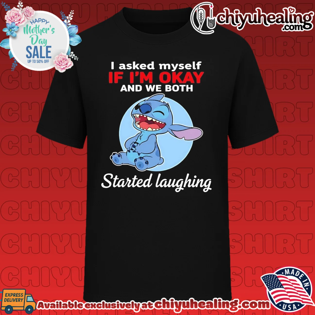 I asked myself if I'm okay and we both started laughing Stitch shirt & hoodie