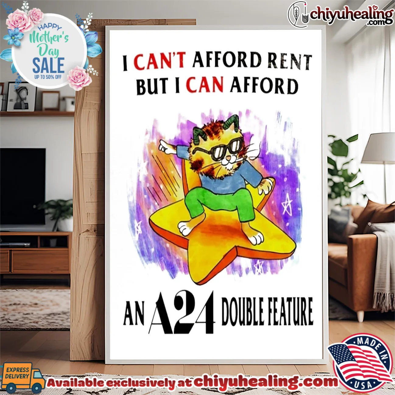 I can't afford rent but I can afford an A24 double feature classic shirt & hoodie | Official Style Drop I can't afford rent but I can afford an A24 double feature