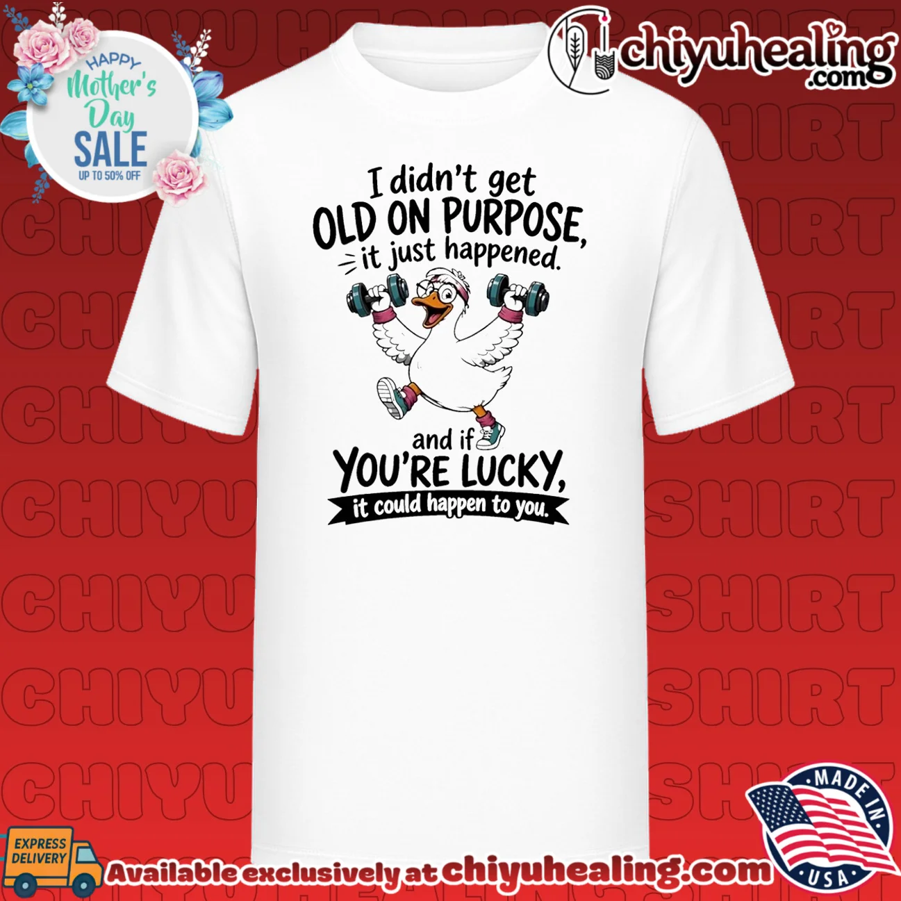 I didn't get old on purpose it just happened and if you're lucky it could happen to you cartoon duck