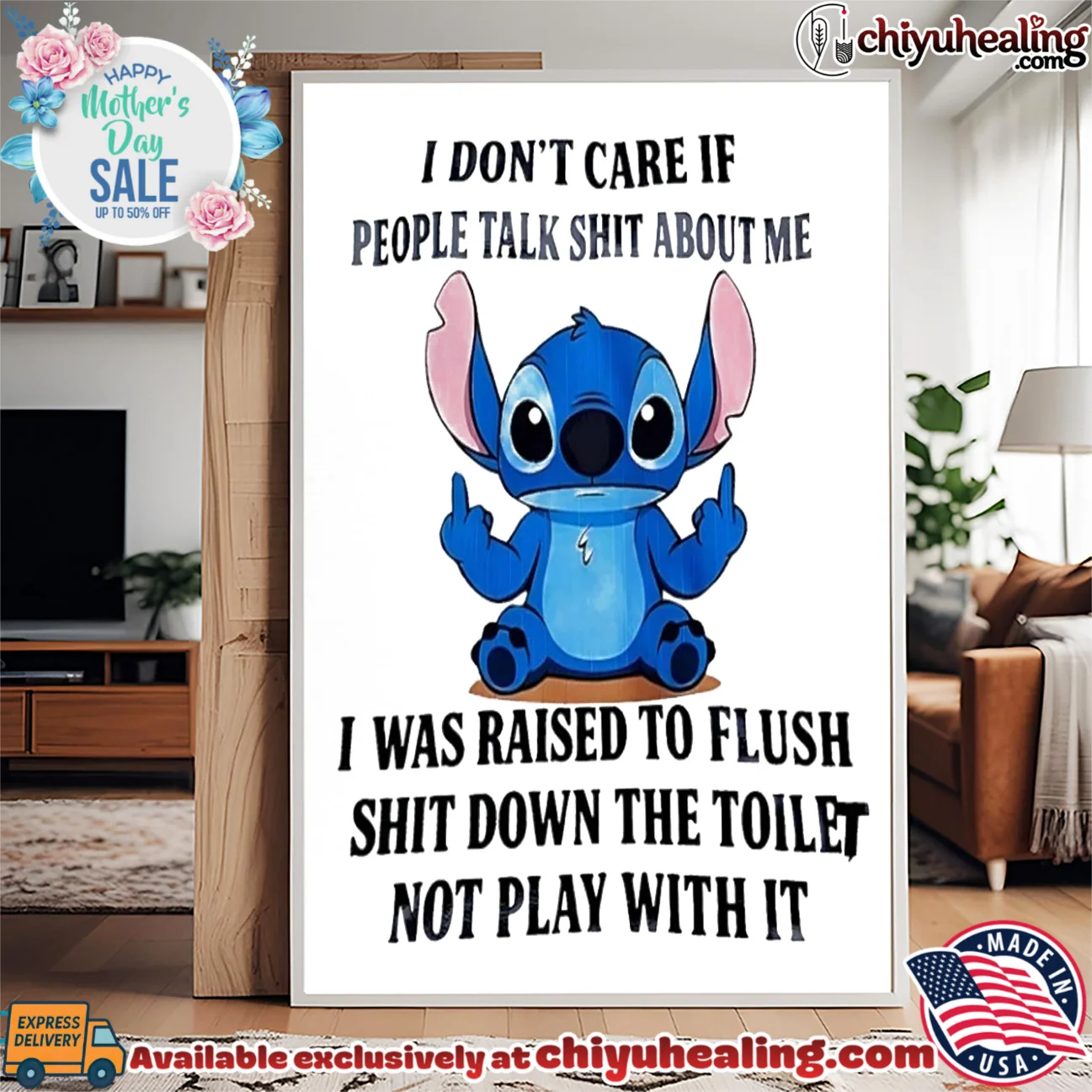 I don't care if people talk shit about me I was raised to flush shit down Stitch shirt statement shirt & hoodie - Urban Fashion I don't care if people talk shit about me I was raised to flush shit down Stitch shirt