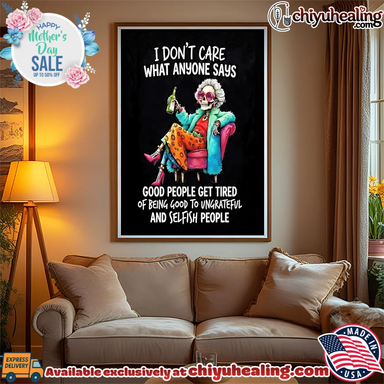 I don't care what anyone says good people get tired grandma skeleton hype shirt & hoodie - New Arrival I don't care what anyone says good people get tired grandma skeleton