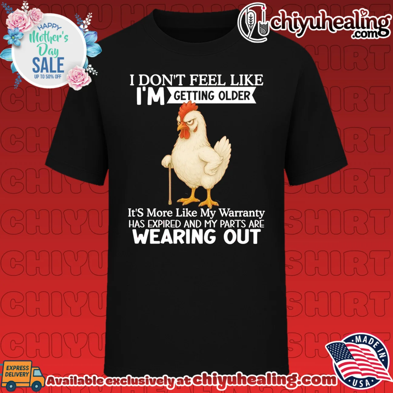 I don't feel like I'm getting older it's more like my warranty has expired cartoon chicken