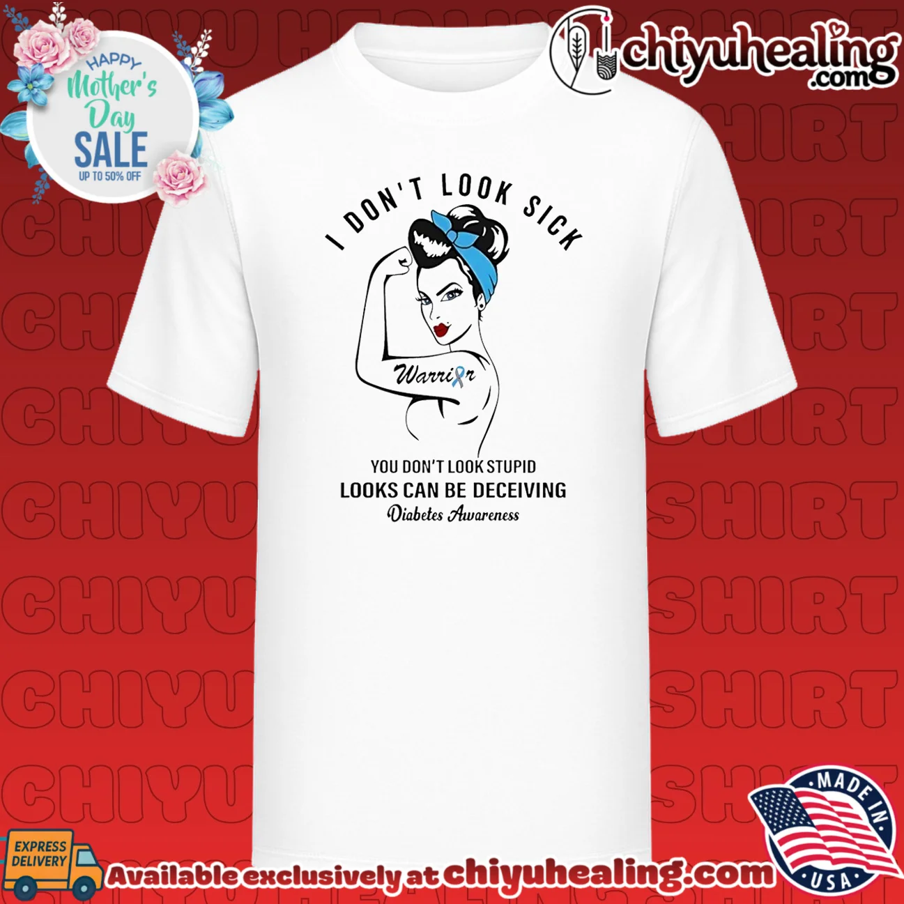 I don't look sick you don't look stupid blue ribbon diabetes awareness shirt