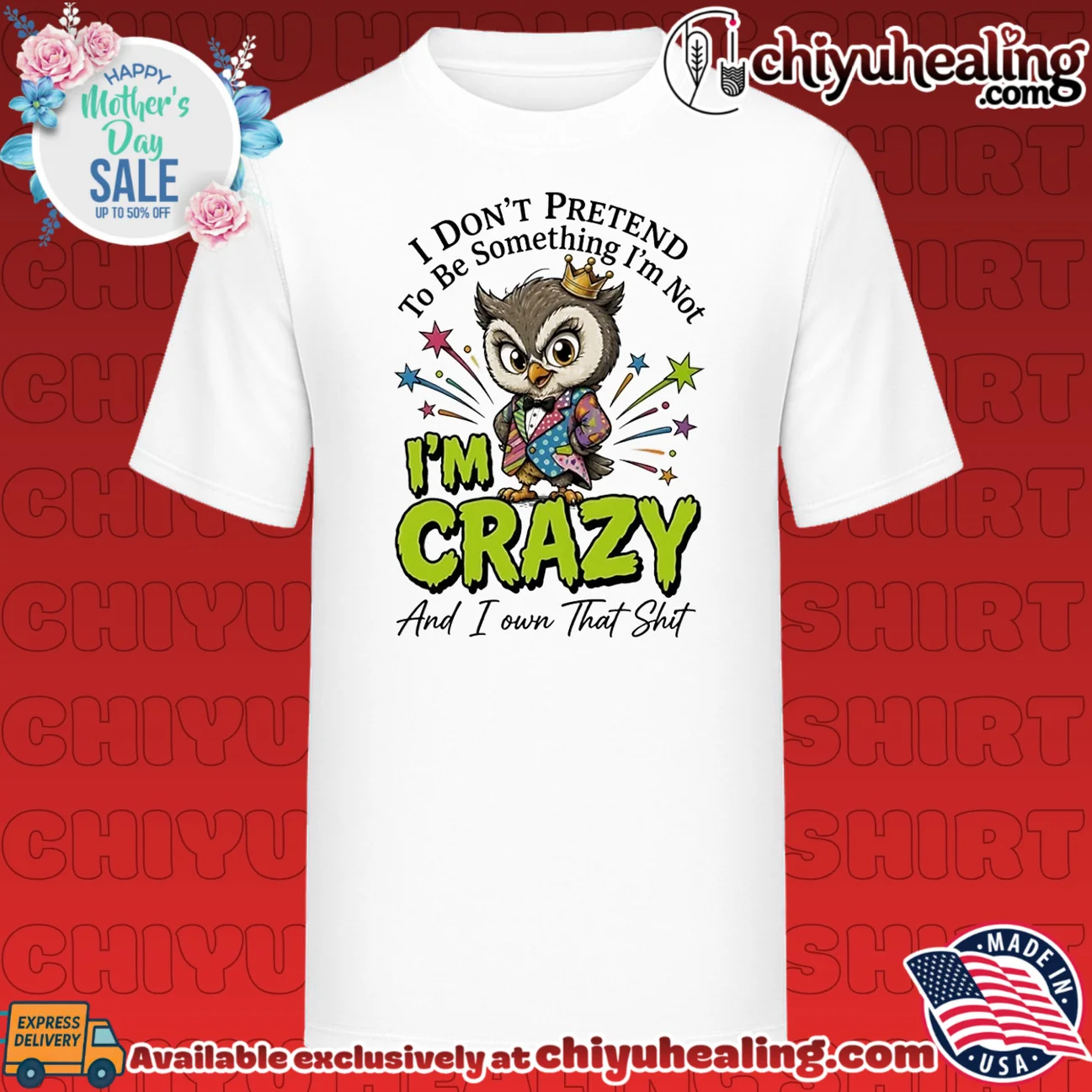 I don't pretend to be something I'm not I'm crazy and I own that shit cartoon owl
